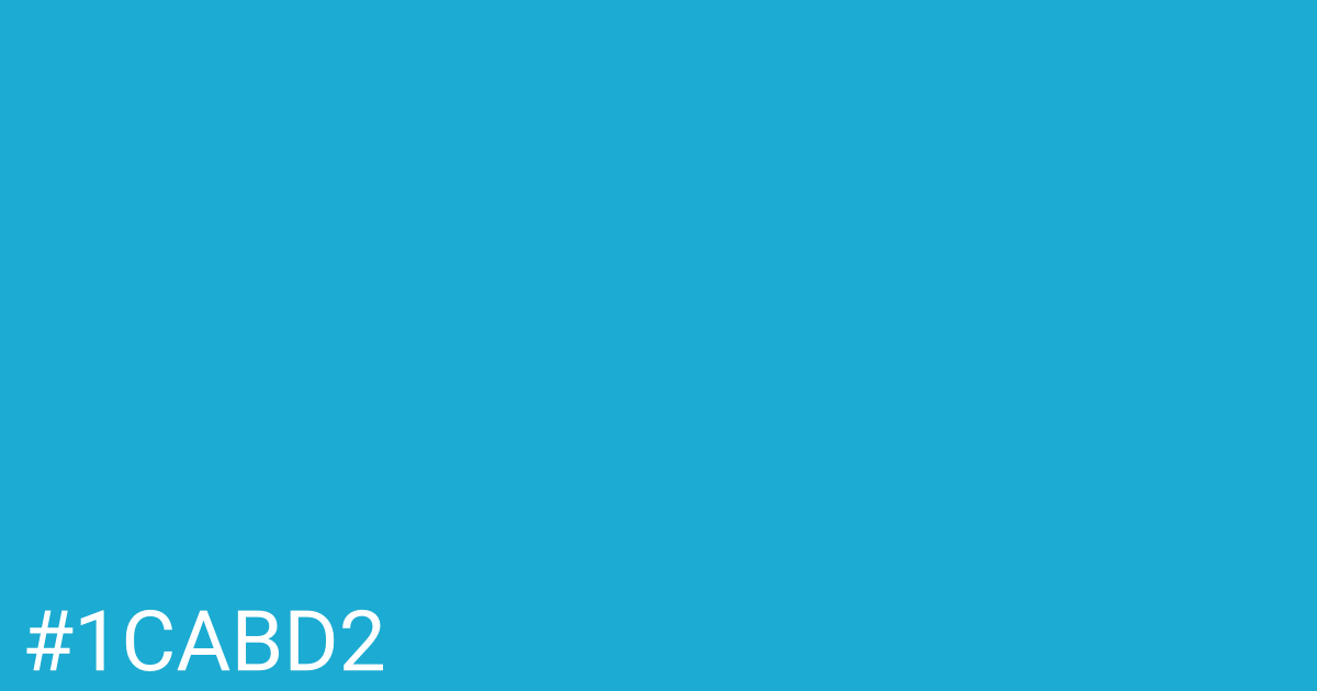 Hex color #1cabd2 graphic