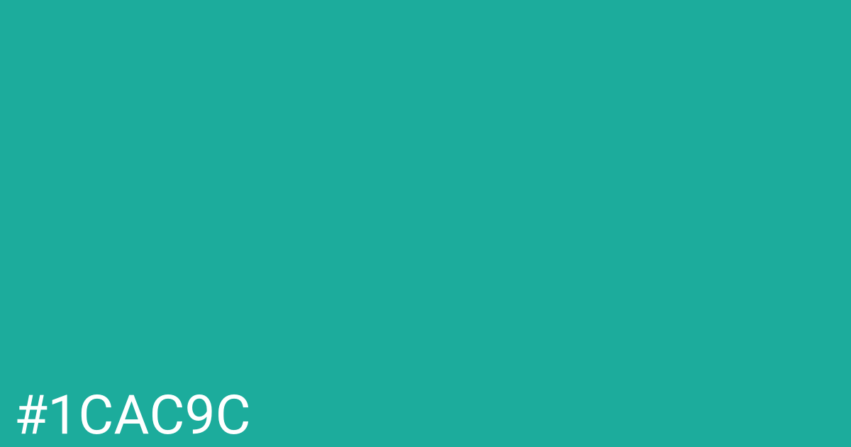 Hex color #1cac9c graphic