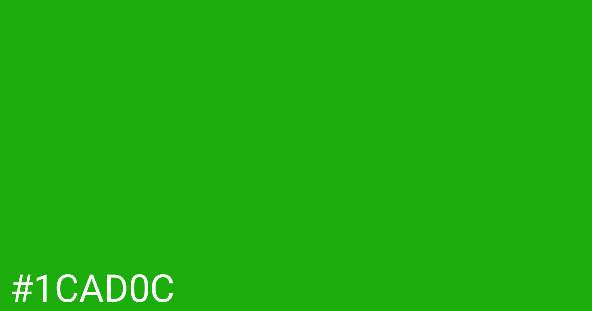 Hex color #1cad0c graphic