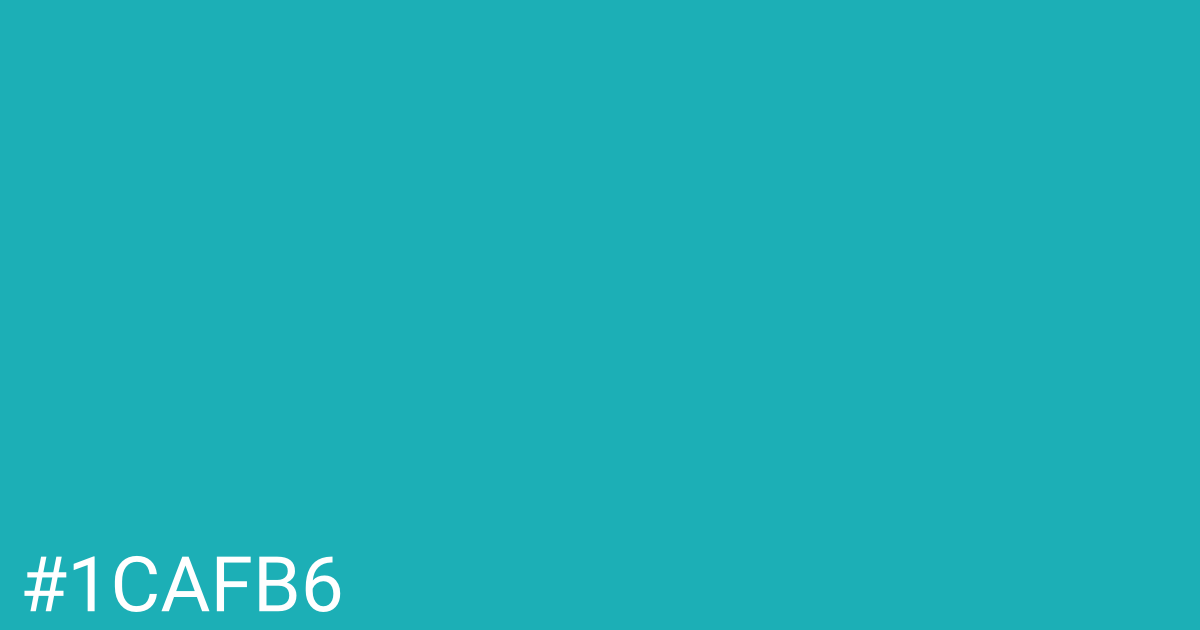 Hex color #1cafb6 graphic