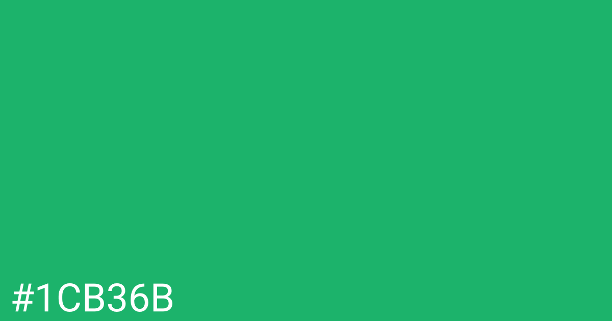 Hex color #1cb36b graphic