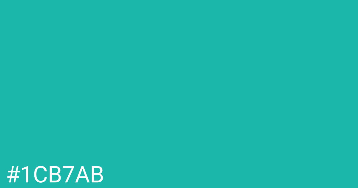 Hex color #1cb7ab graphic