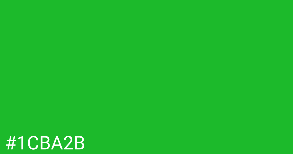 Hex color #1cba2b graphic