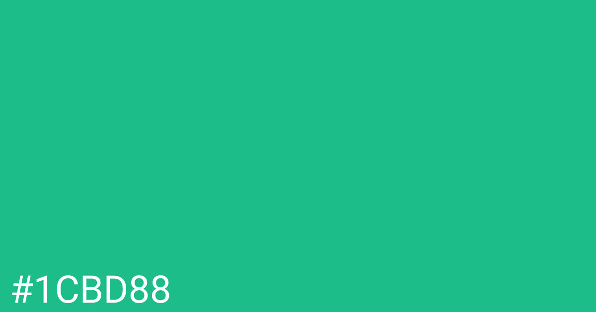 Hex color #1cbd88 graphic