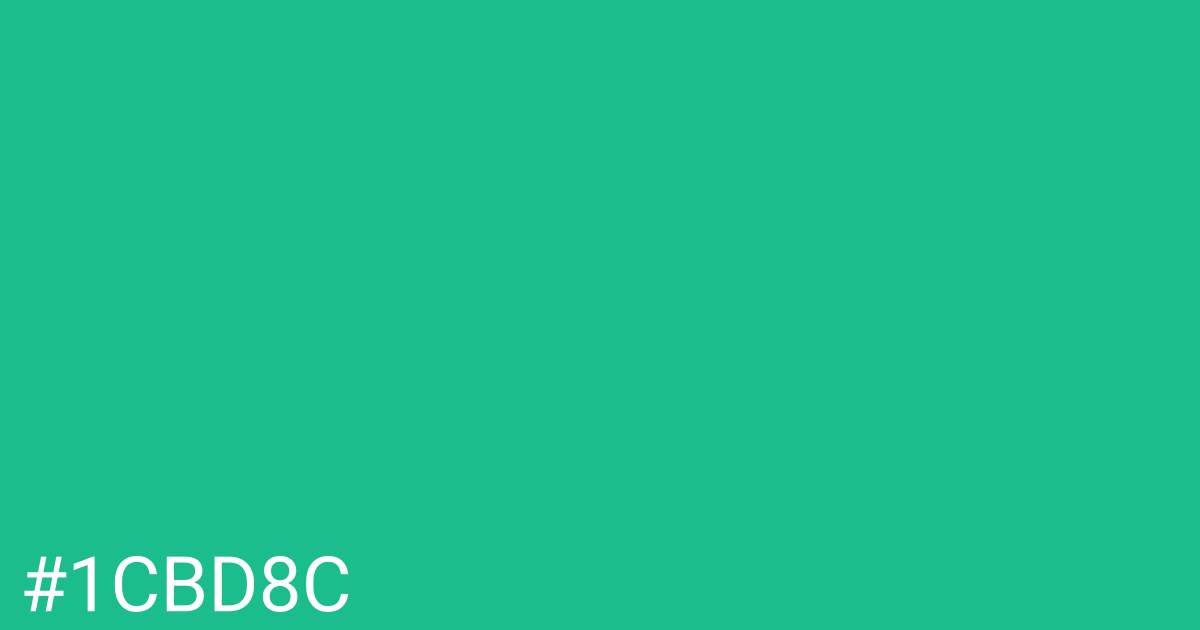 Hex color #1cbd8c graphic