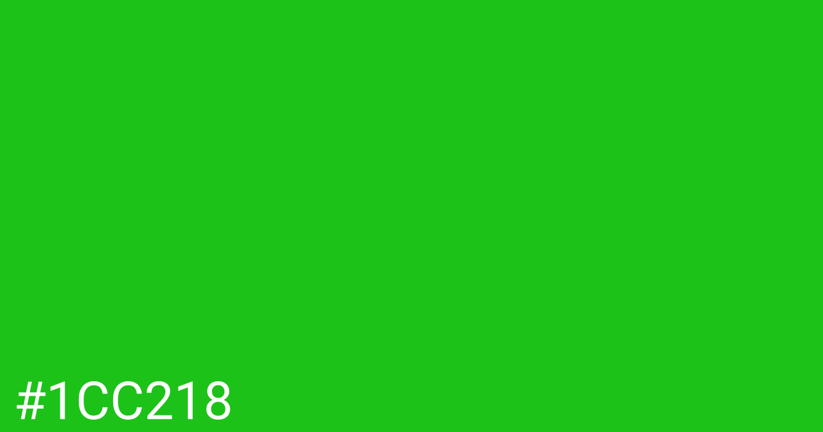 Hex color #1cc218 graphic