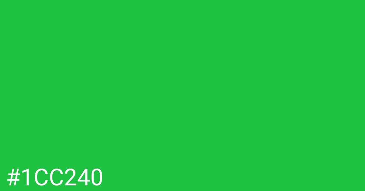 Hex color #1cc240 graphic