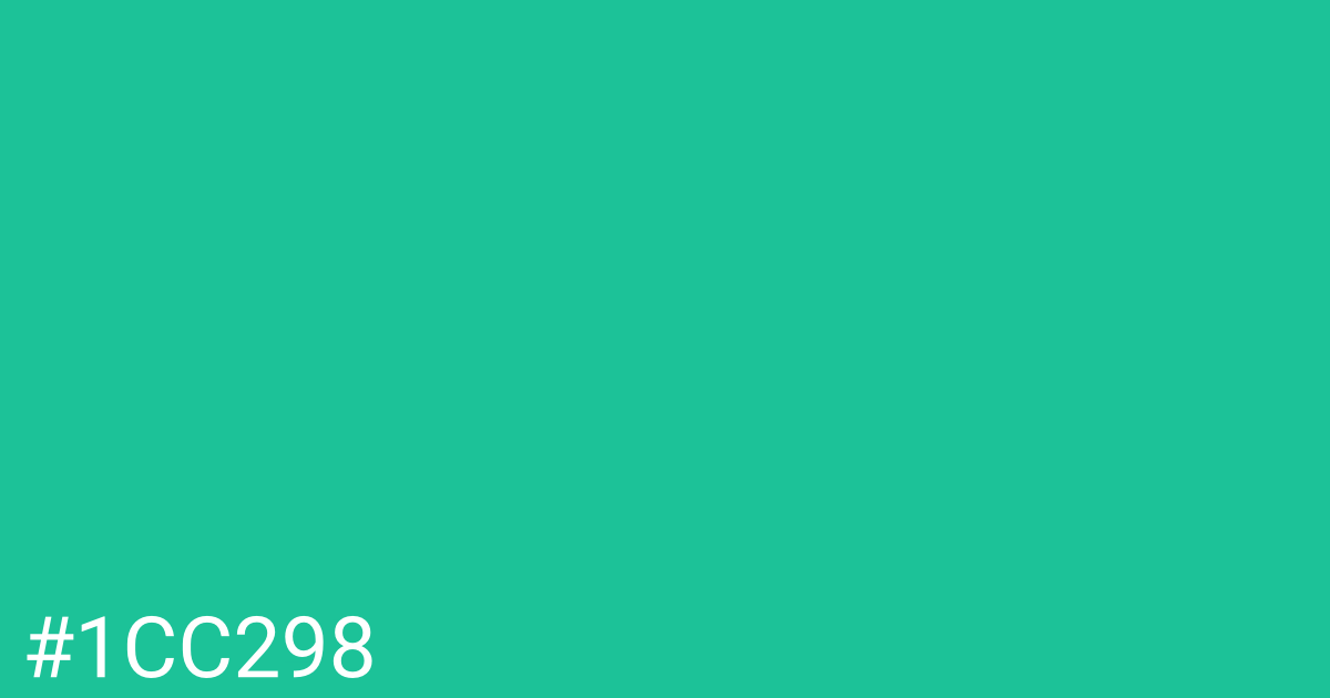 Hex color #1cc298 graphic