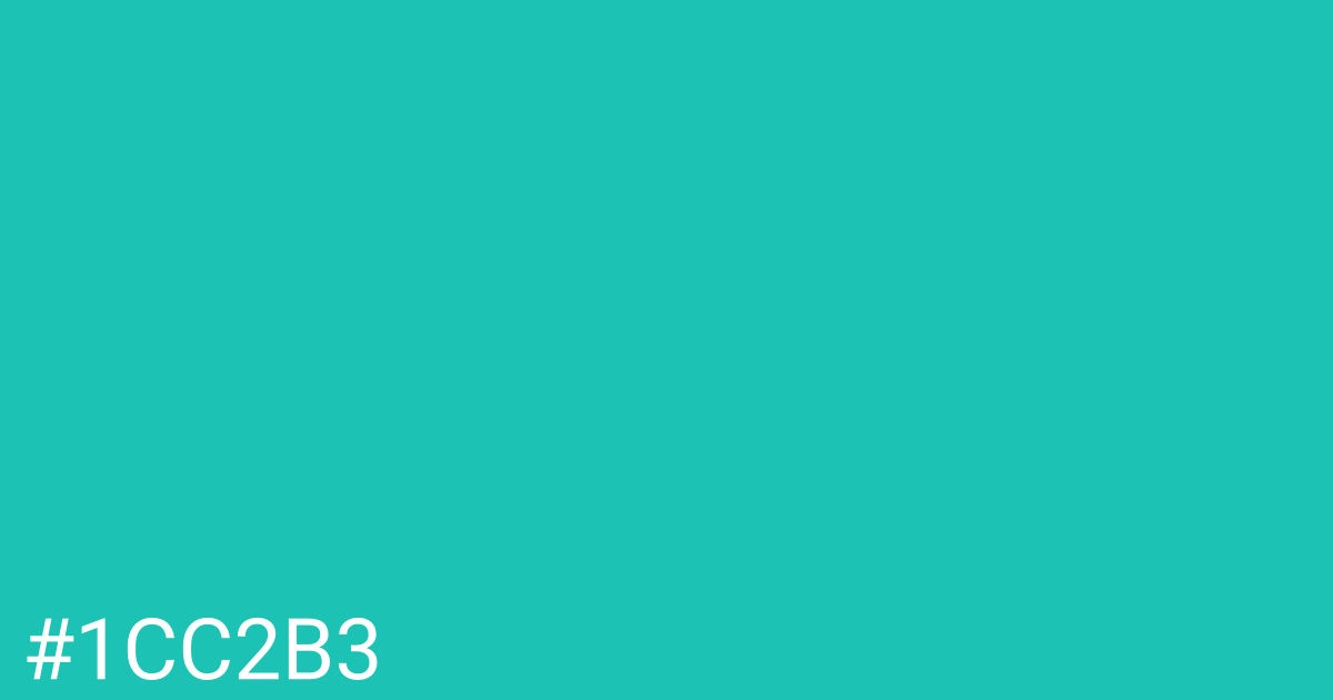 Hex color #1cc2b3 graphic