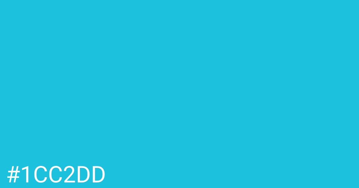 Hex color #1cc2dd graphic