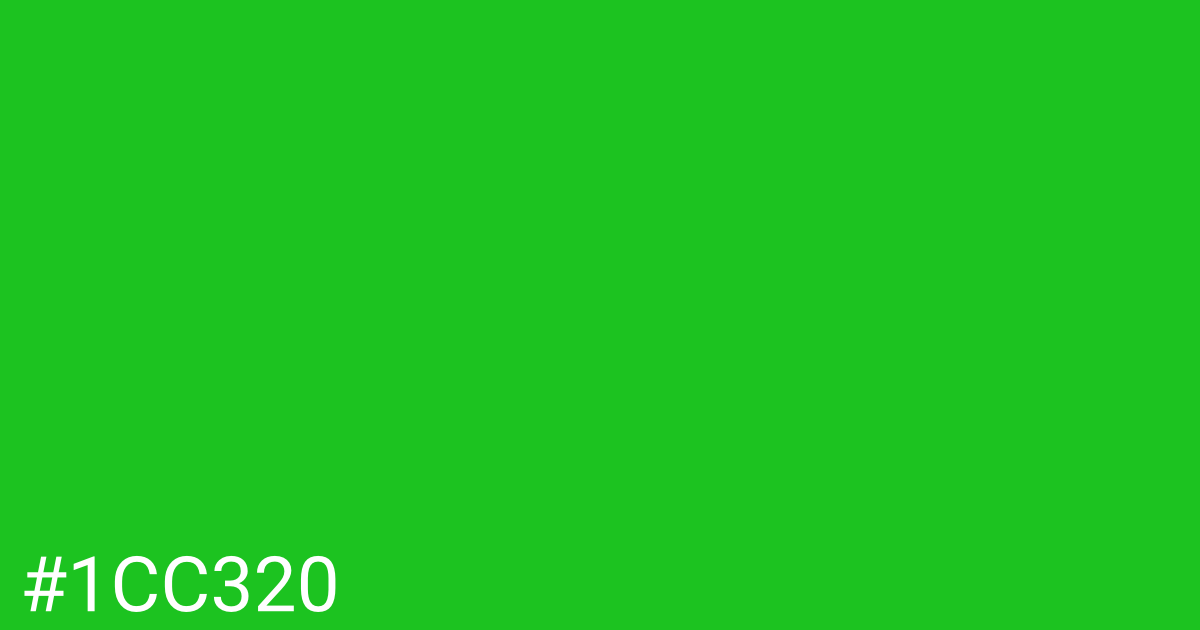 Hex color #1cc320 graphic