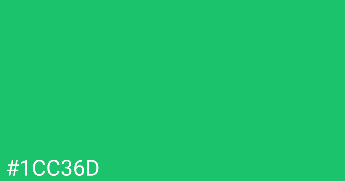 Hex color #1cc36d graphic