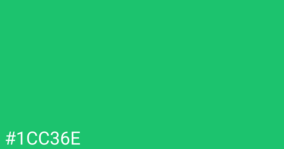 Hex color #1cc36e graphic