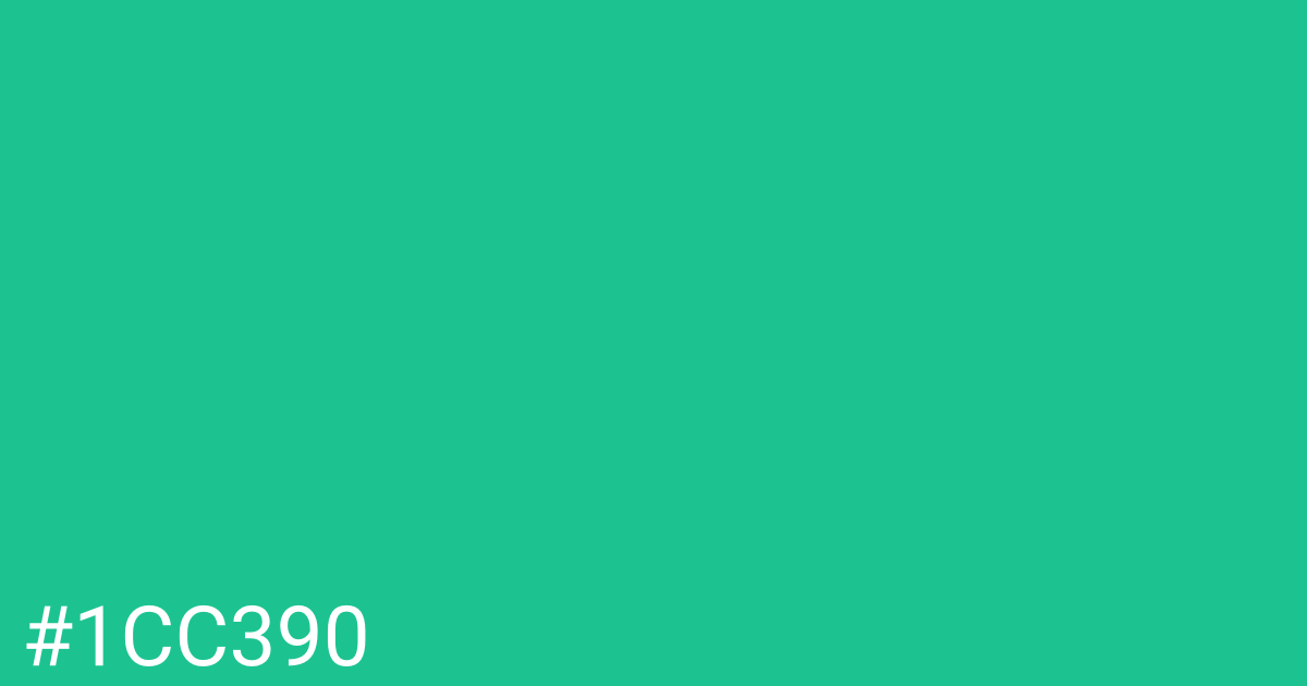 Hex color #1cc390 graphic