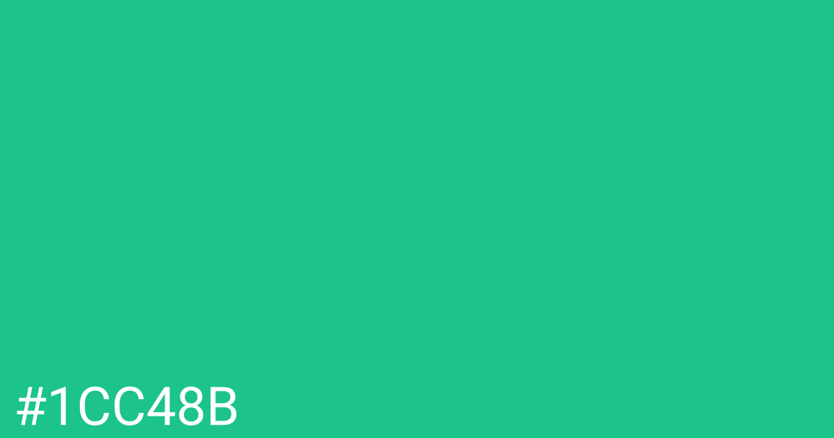 Hex color #1cc48b graphic