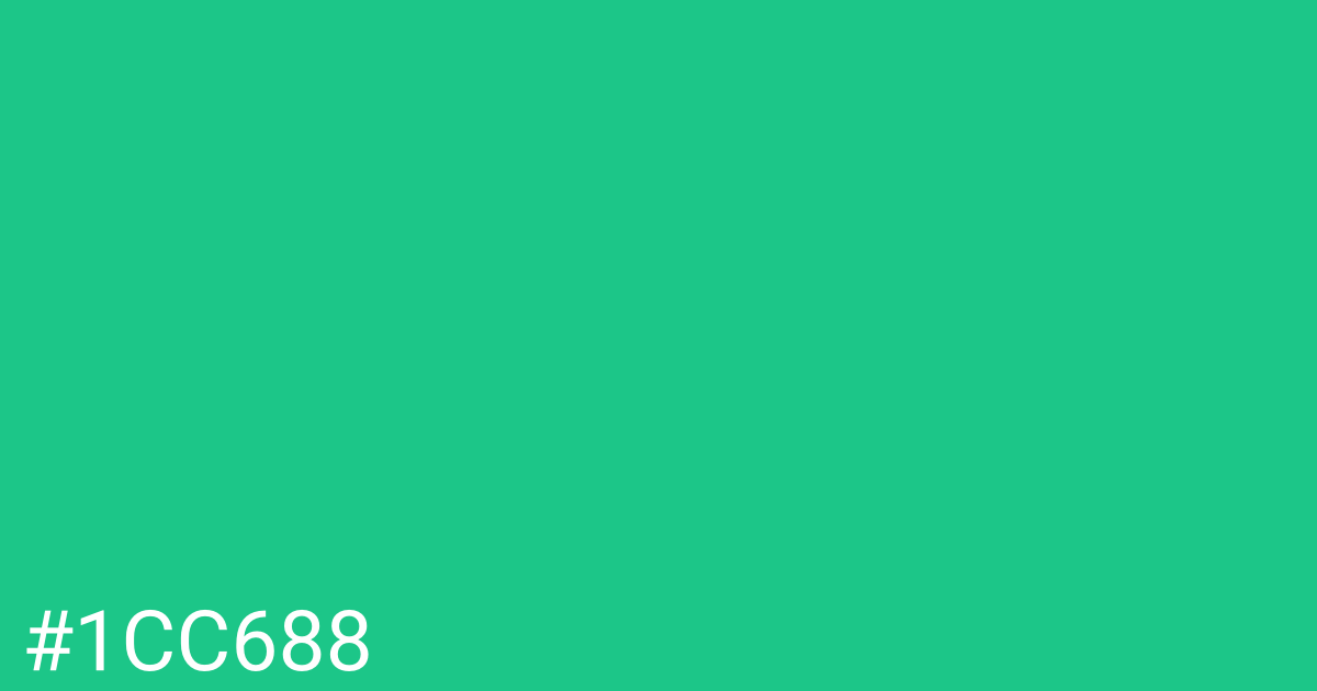 Hex color #1cc688 graphic