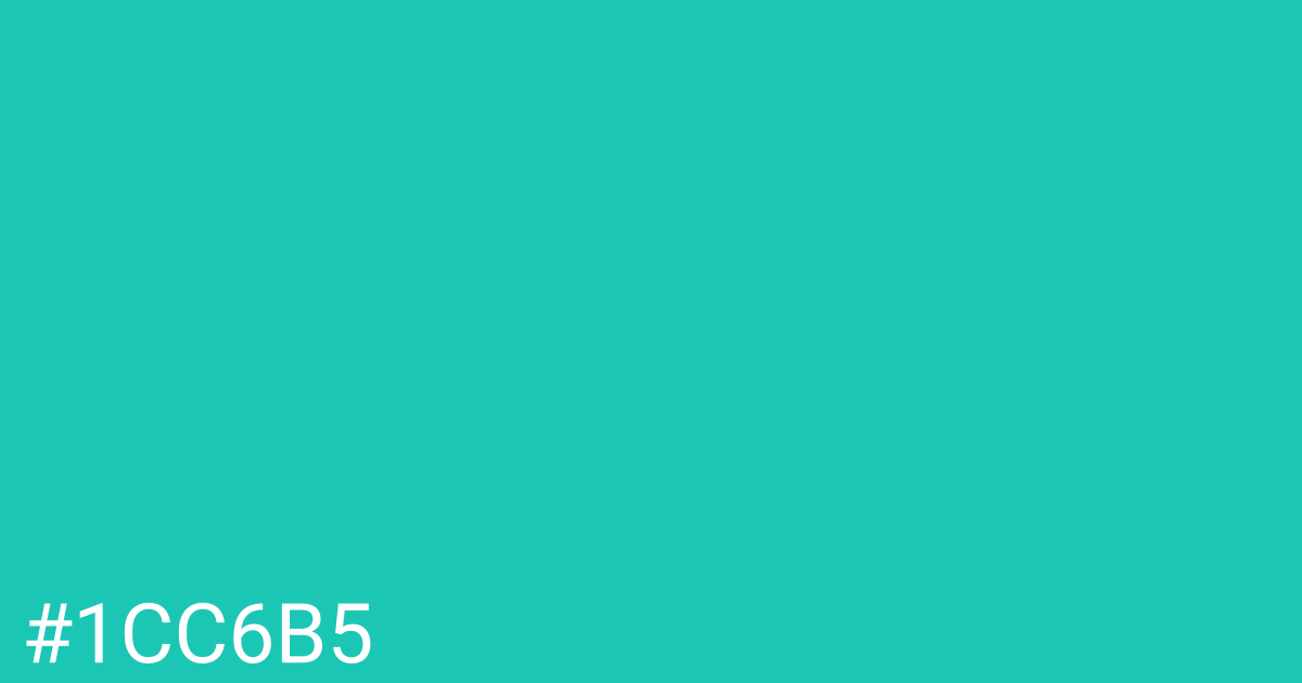 Hex color #1cc6b5 graphic