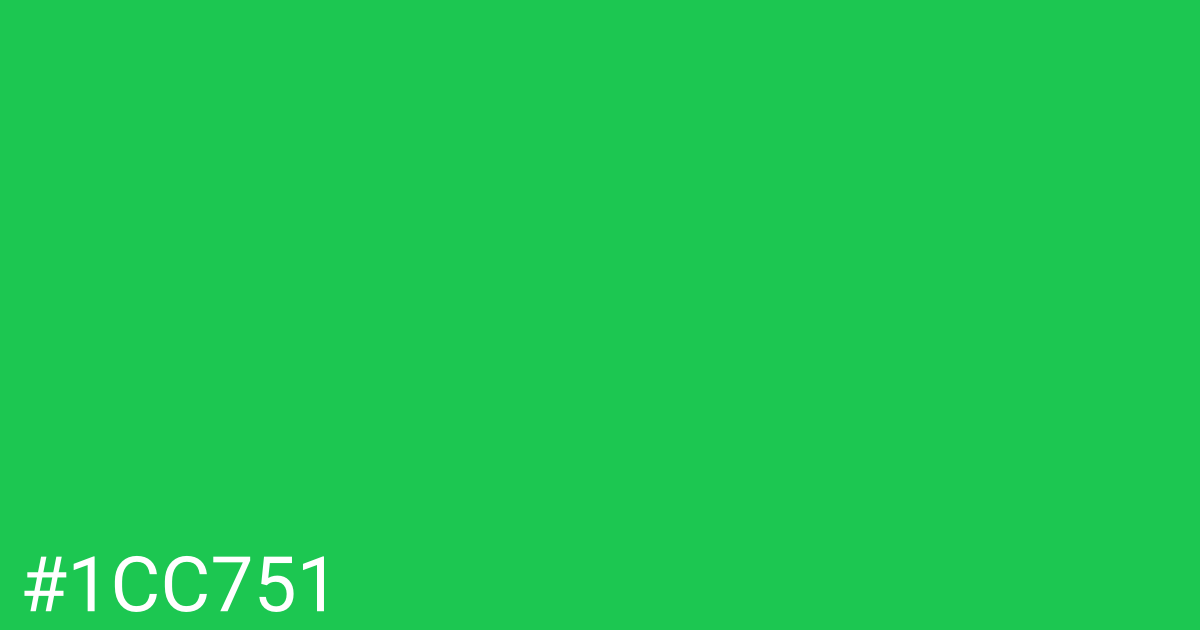 Hex color #1cc751 graphic