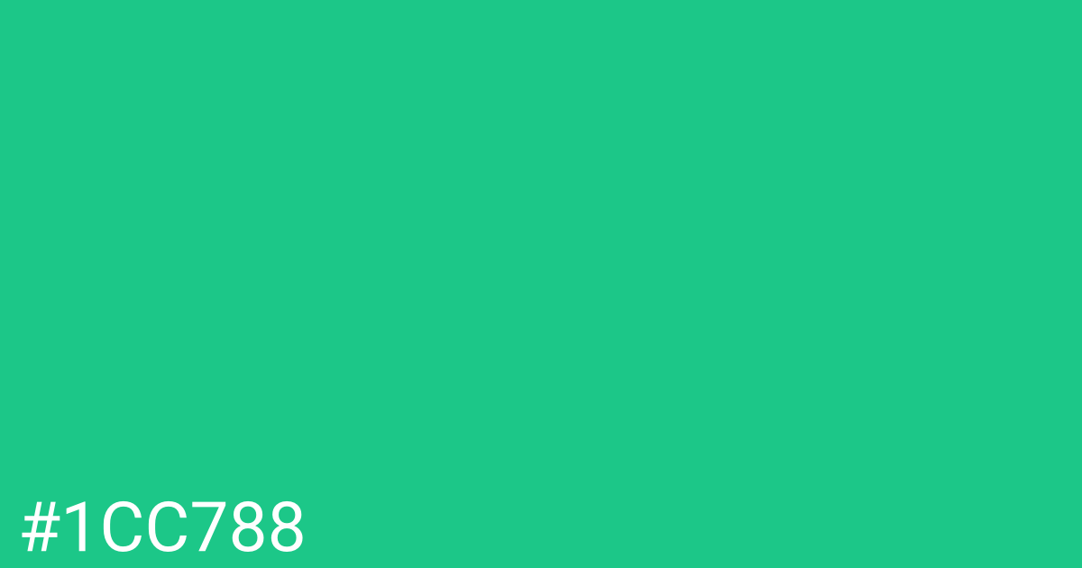 Hex color #1cc788 graphic