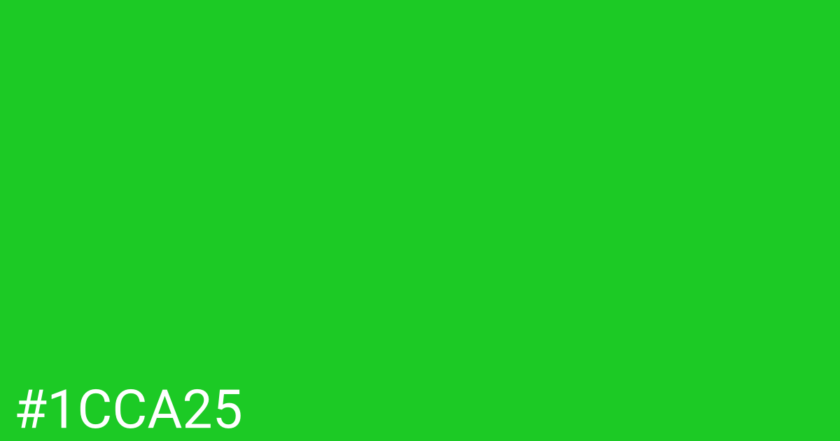 Hex color #1cca25 graphic