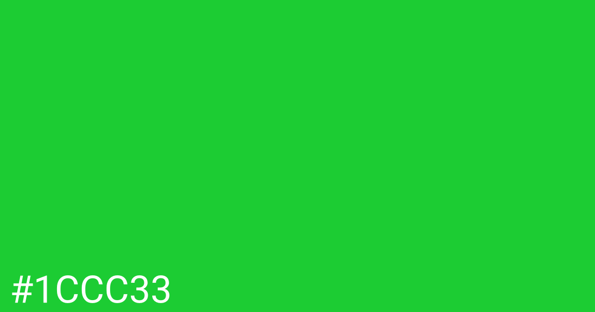 Hex color #1ccc33 graphic