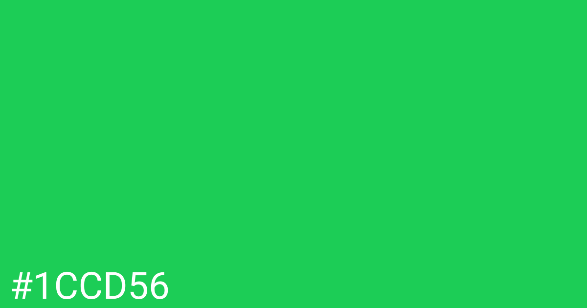 Hex color #1ccd56 graphic