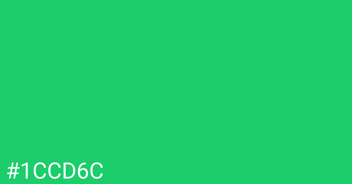 Hex color #1ccd6c graphic