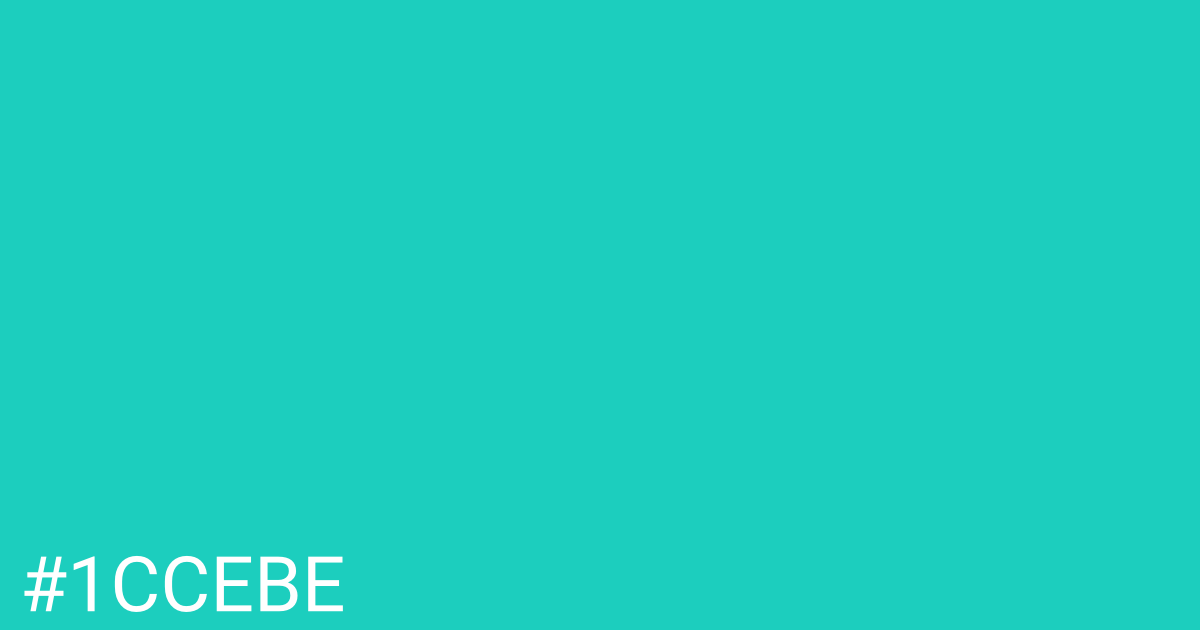 Hex color #1ccebe graphic