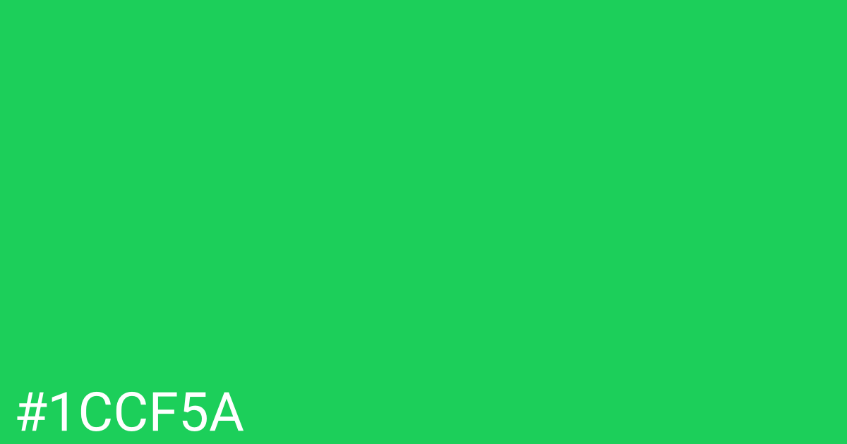 Hex color #1ccf5a graphic