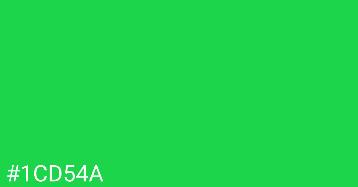 Hex color #1cd54a graphic