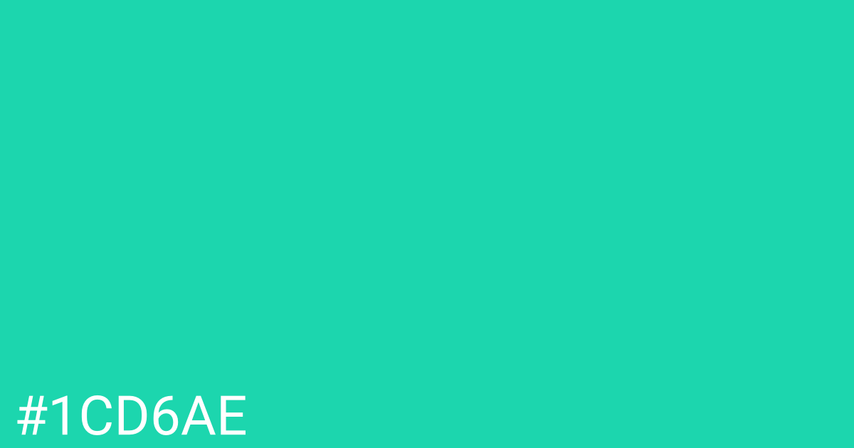 Hex color #1cd6ae graphic