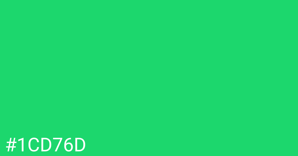 Hex color #1cd76d graphic