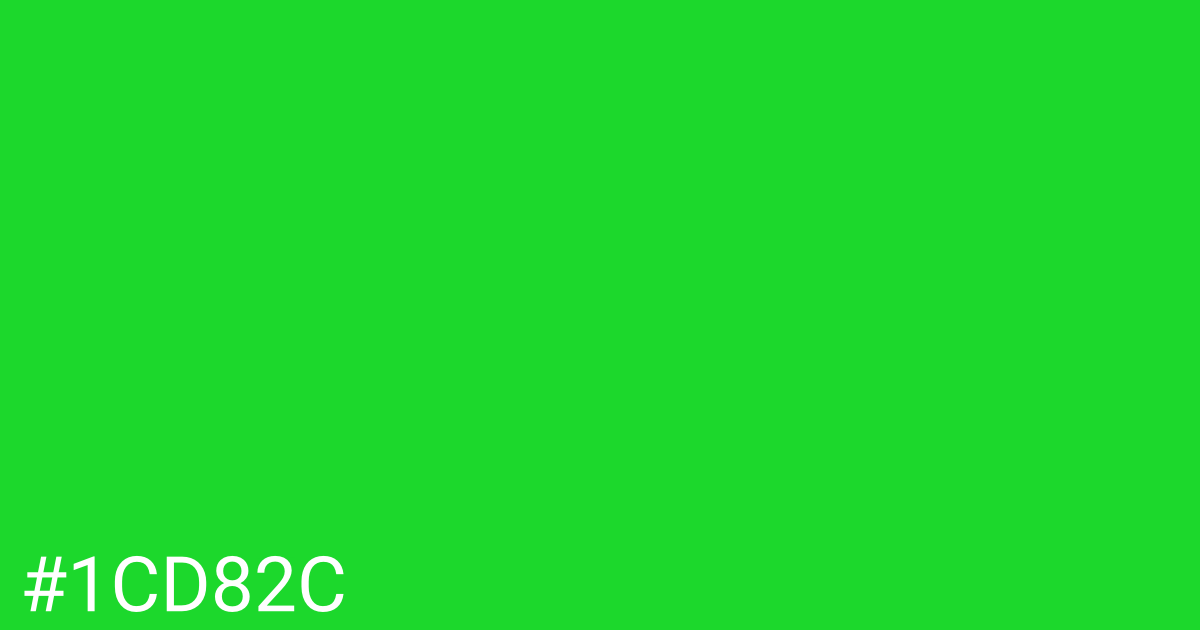 Hex color #1cd82c graphic