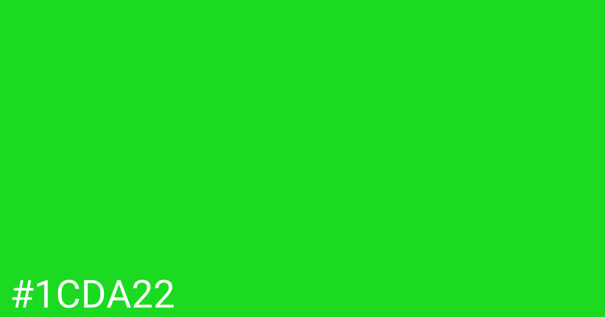 Hex color #1cda22 graphic