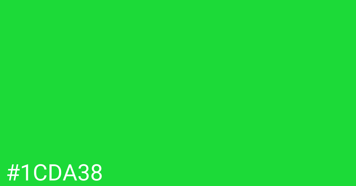 Hex color #1cda38 graphic