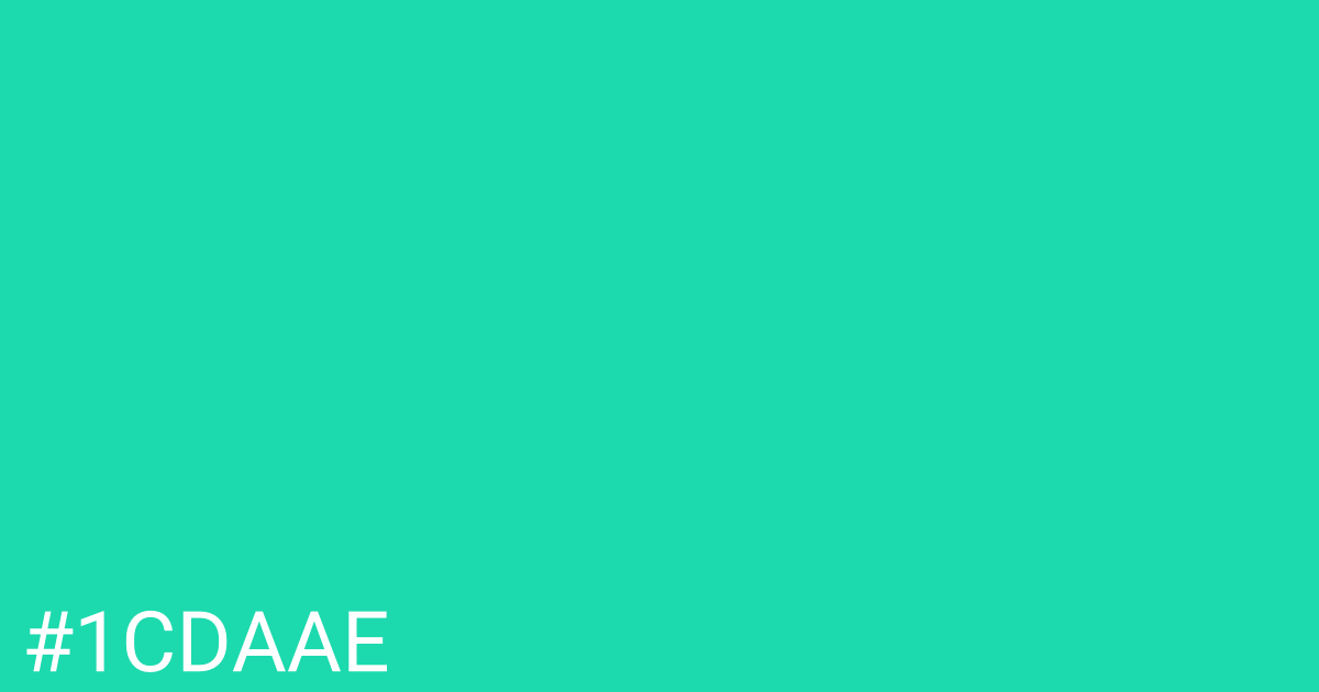 Hex color #1cdaae graphic