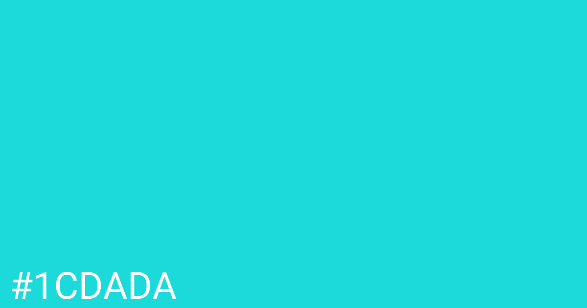 Hex color #1cdada graphic