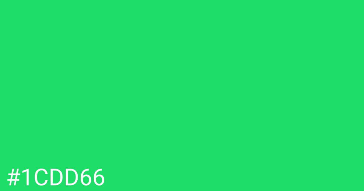 Hex color #1cdd66 graphic
