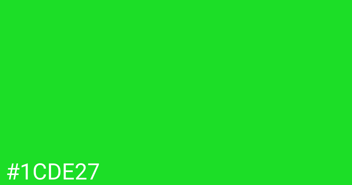 Hex color #1cde27 graphic