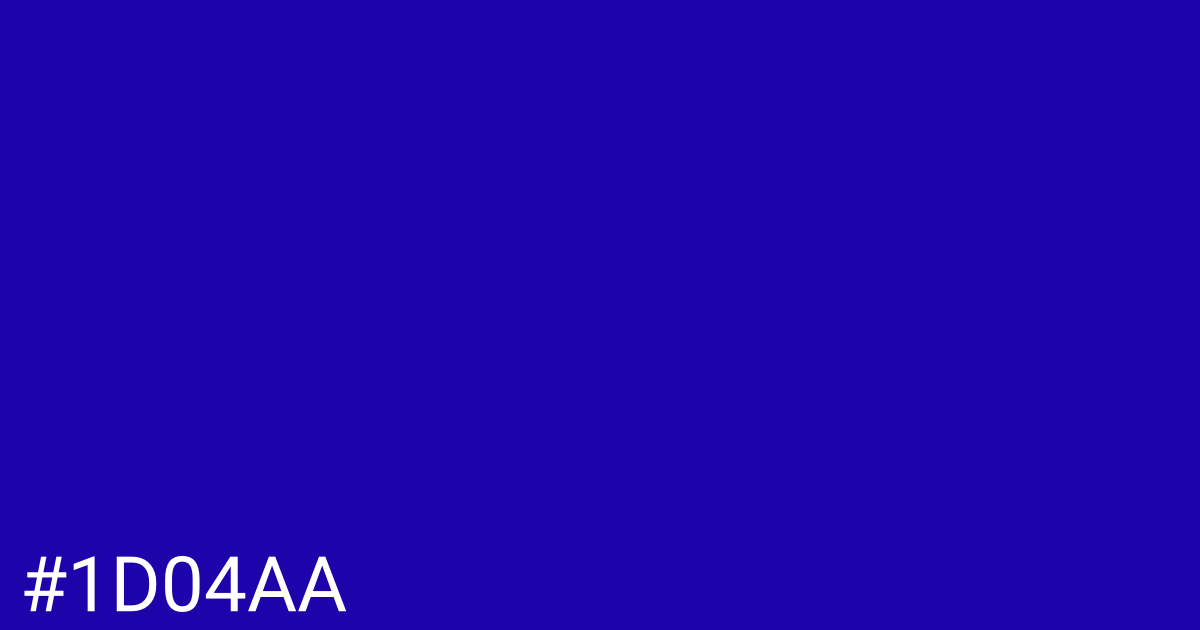 Hex color #1d04aa graphic