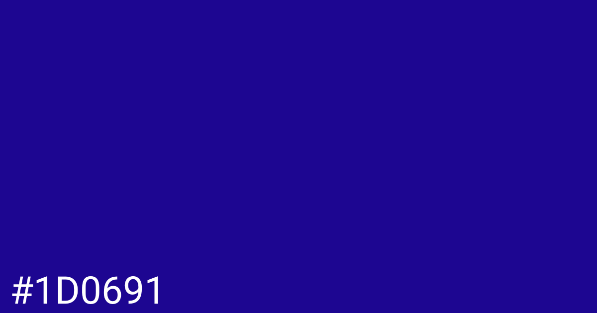 Hex color #1d0691 graphic