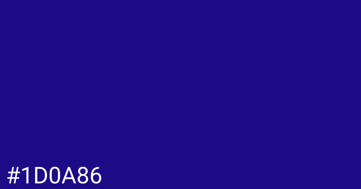 Hex color #1d0a86 graphic