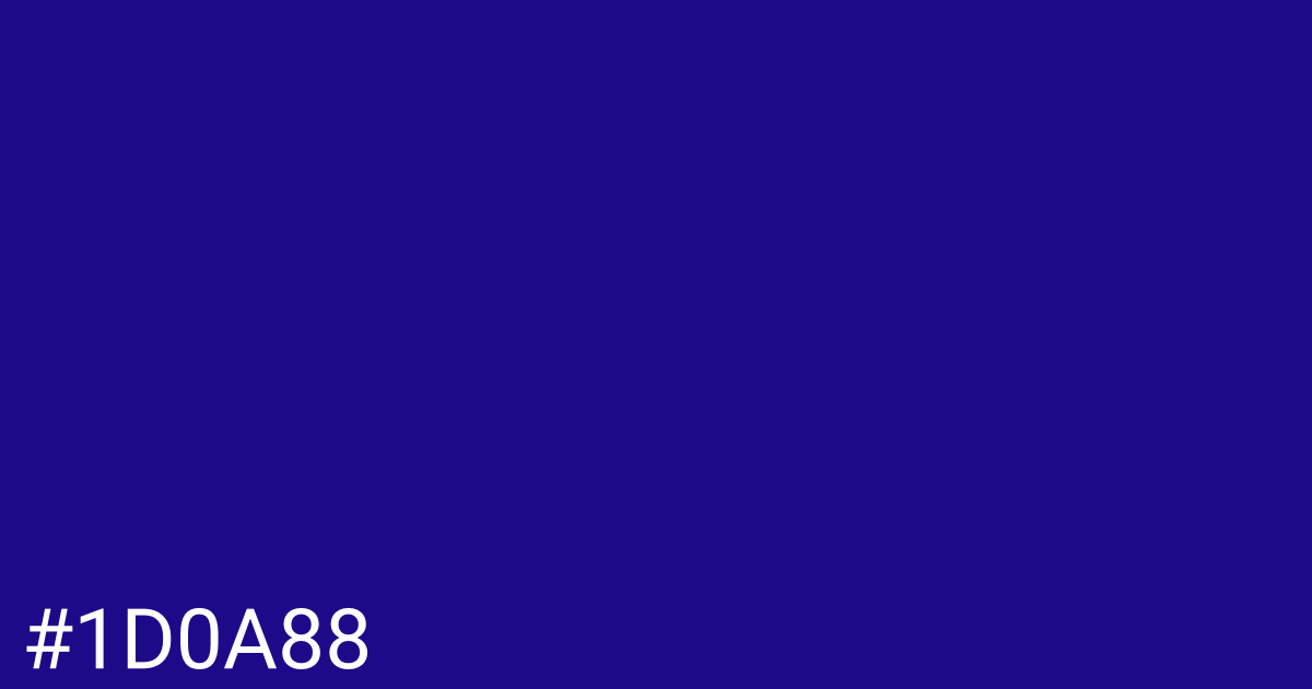 Hex color #1d0a88 graphic
