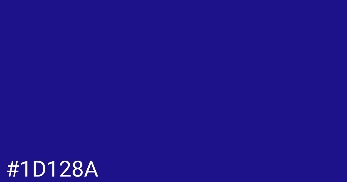 Hex color #1d128a graphic