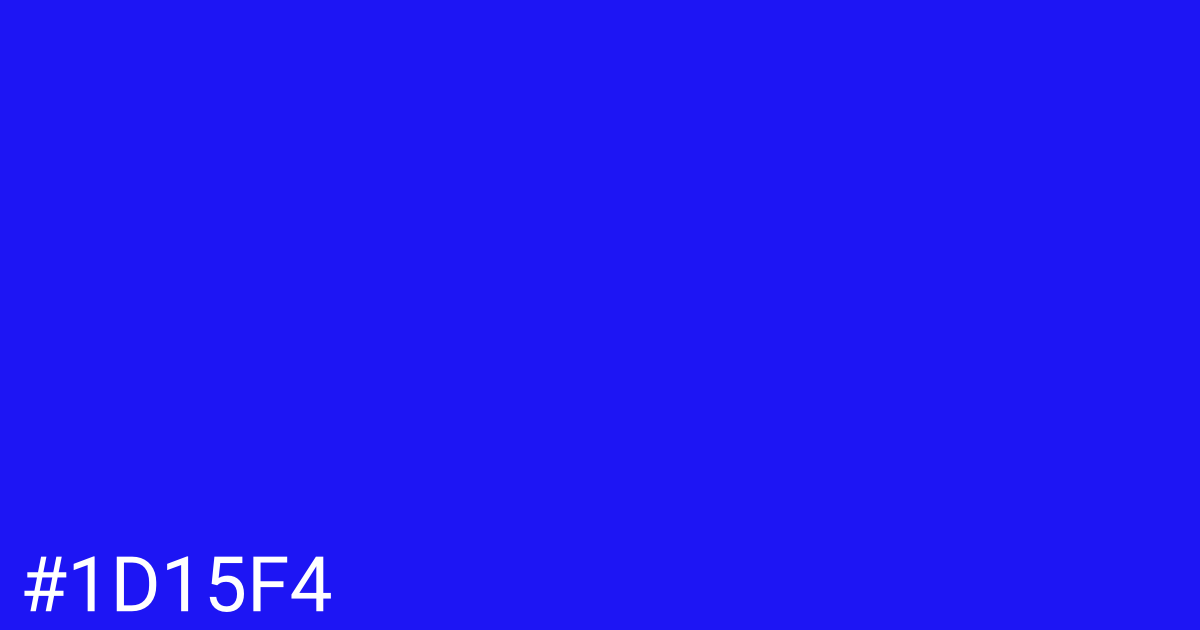 Hex color #1d15f4 graphic