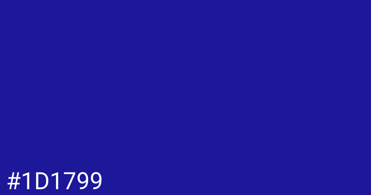 Hex color #1d1799 graphic