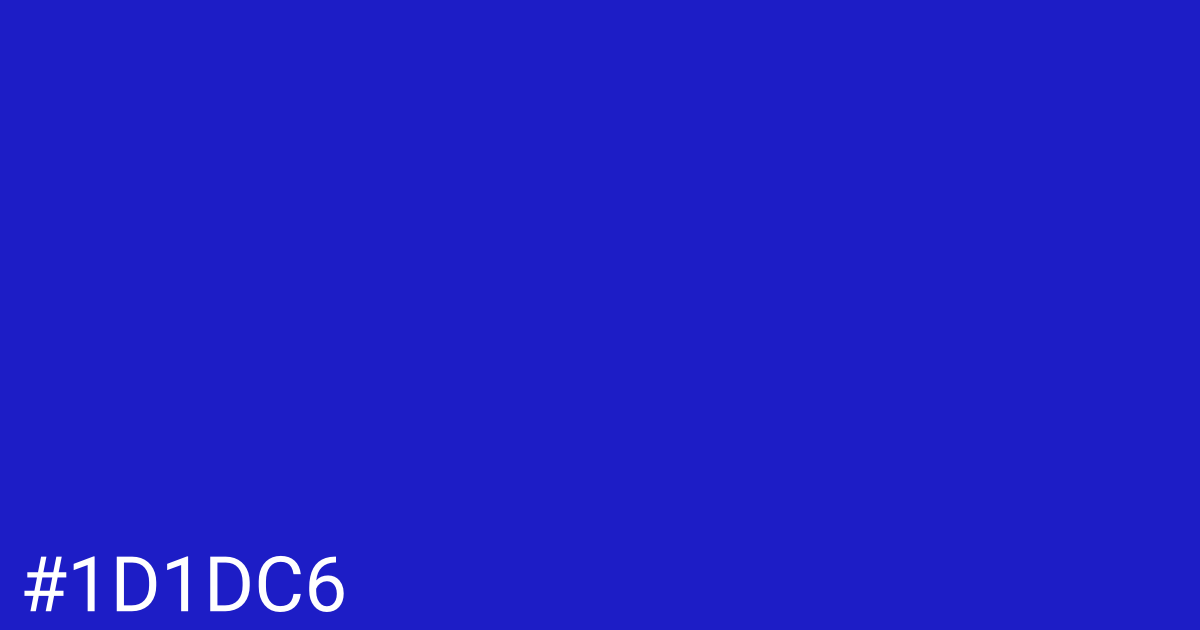 Hex color #1d1dc6 graphic