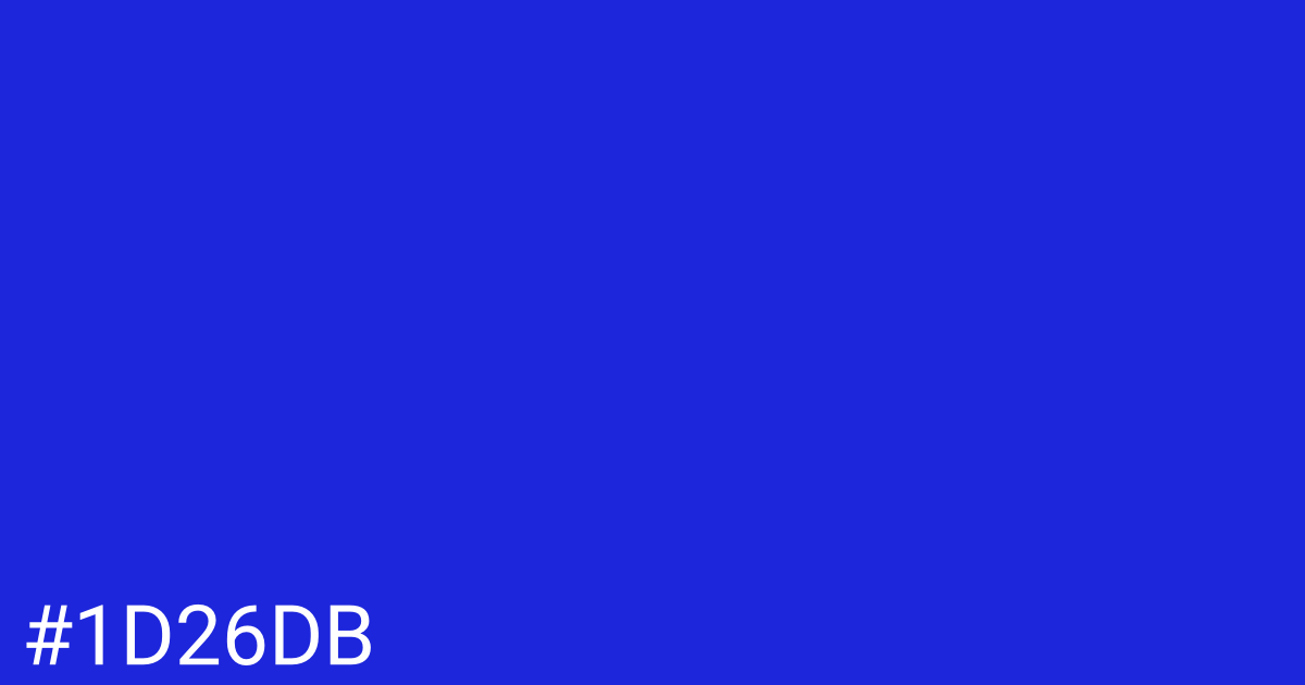 Hex color #1d26db graphic