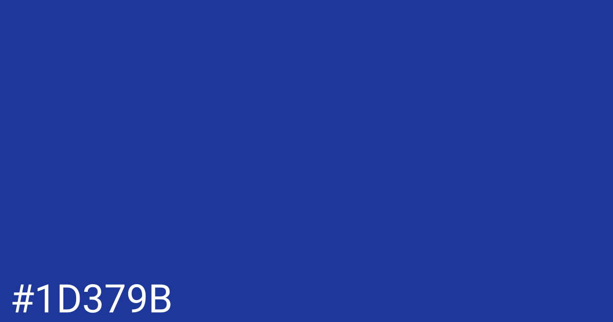 Hex color #1d379b graphic