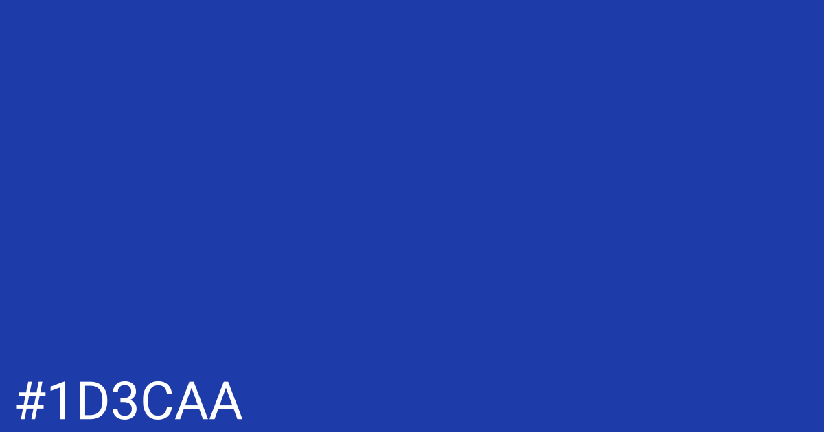 Hex color #1d3caa graphic